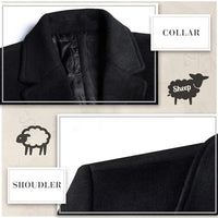 Men’s Wool Blend Trench Coat - Pedro