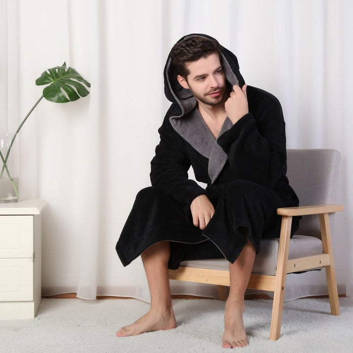 Luxe Heren Badjas met Capuchon - Lars