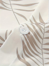 Two-Piece Men's Summer Set with Leaf Print - Kiano