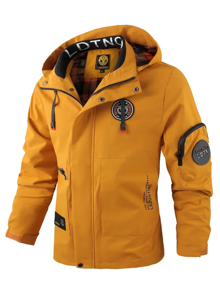 Lightweight men's outdoor jacket wind- & waterproof with hood – Torben