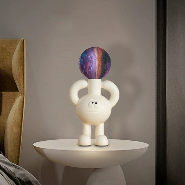 Playful Table Lamp with Glass Globe - Glombra