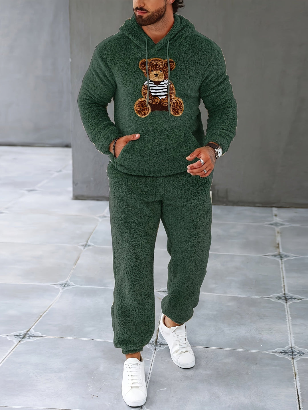 Fuzzy Fleece Two-Piece Outfit Set - Logan