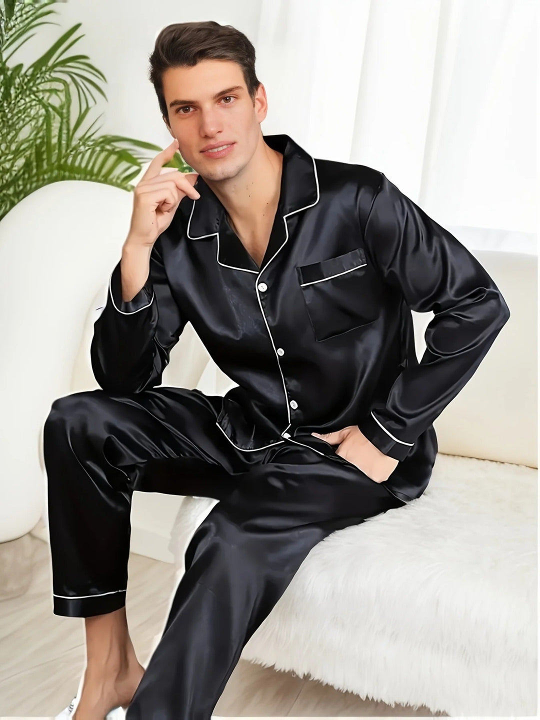 Soft Satin Men's Pajamas – Adrian
