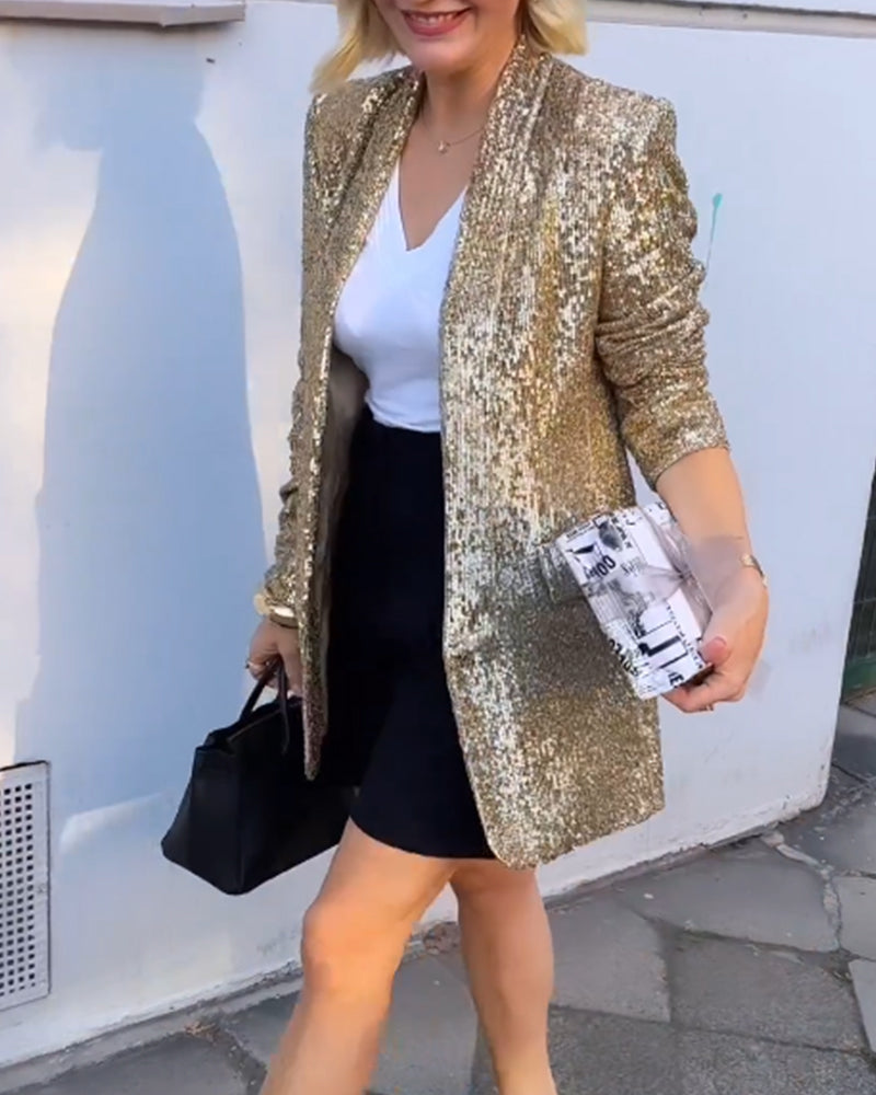 Gouden Glitterjack met Pailletten - Rosamund