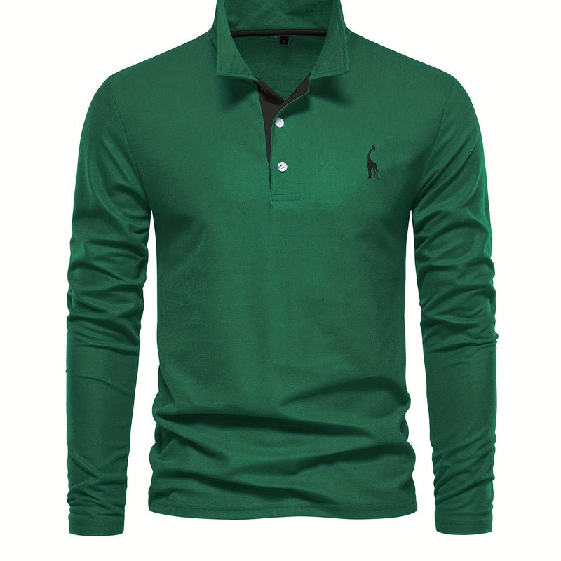 Comfortabele Heren Polo met Lange Mouwen