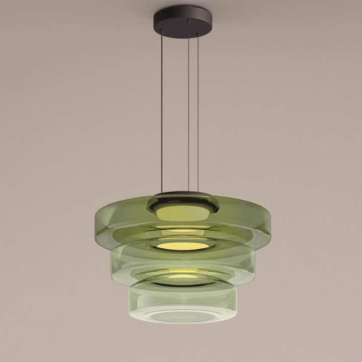 Moderne Glazen Hanglamp in Bauhaus Stijl - AuroraSphere