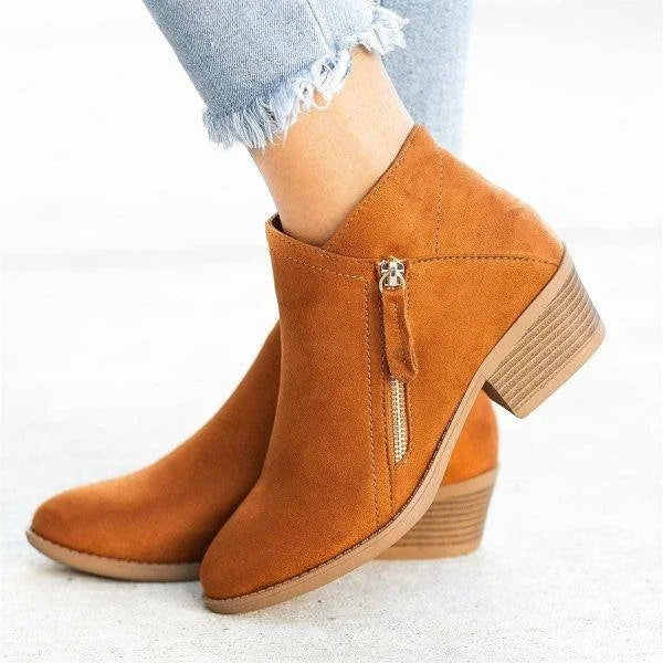 Orthopedic Leather Ankle Boots - Helena