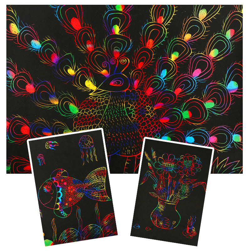 Scratch Card Set with Magical Rainbow Colors - ColorBurst