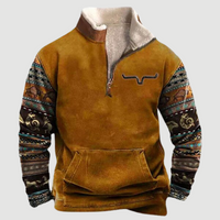 Vintage polarowa bluza zimowa z zamkiem dla mężczyzn - Felix