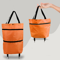 2-in-1 Convertible Shopping Bag with Wheels - CarryFlex