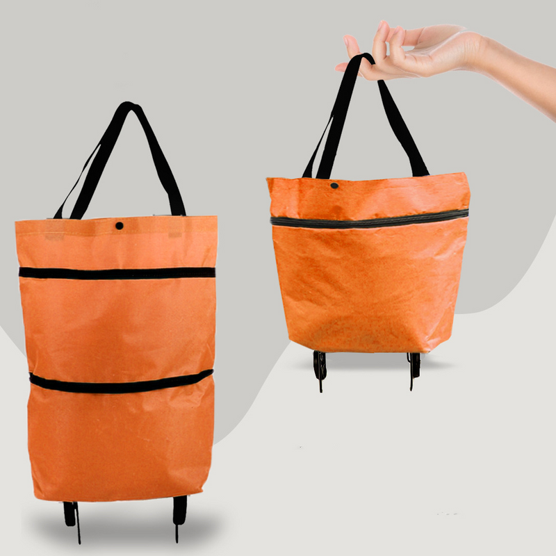 2-in-1 Convertible Shopping Bag with Wheels - CarryFlex