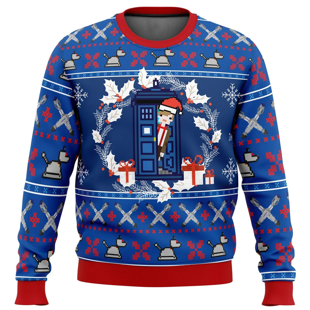 Sammy Jackson™ Tardis Sweater | The Christmas sweater for Whovians!