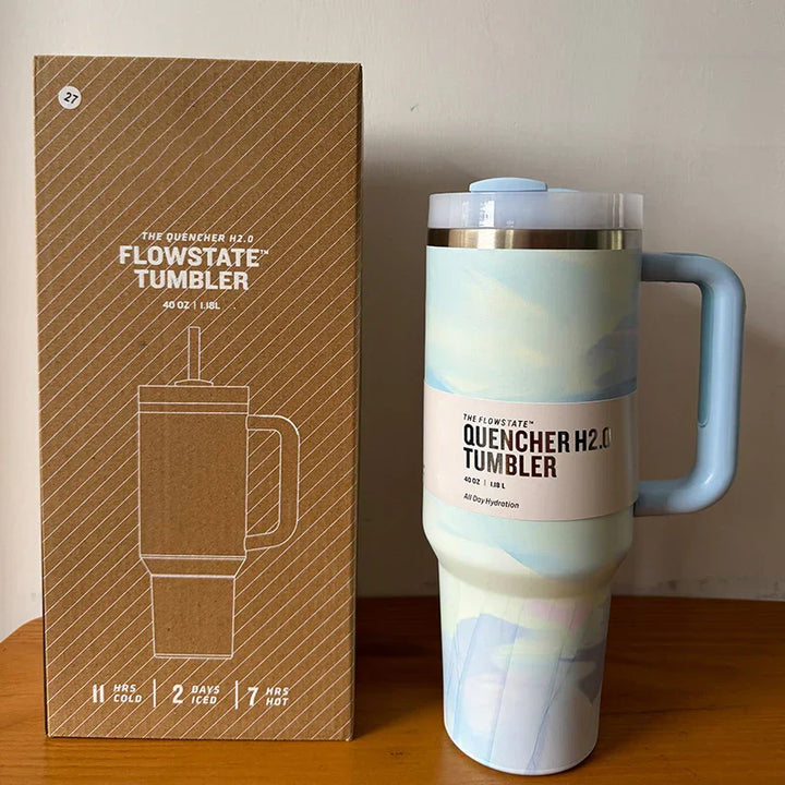 Vacuüm Geïsoleerde Beker met Deksel en Rietje - ThermoTumbler
