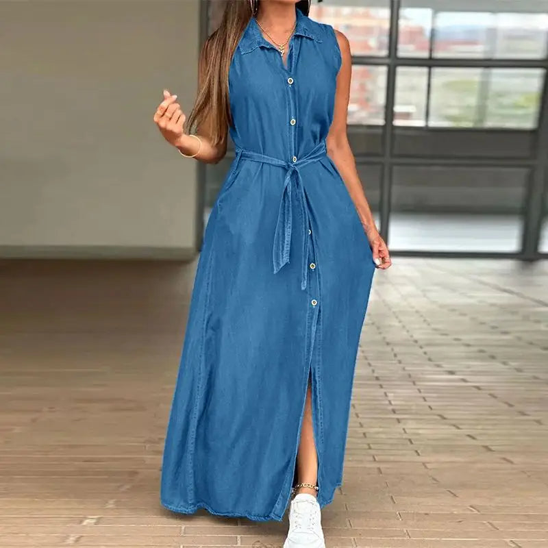 Sammy Jackson™ Melissa Plus-Size Denim Dress | Stylish & Casual