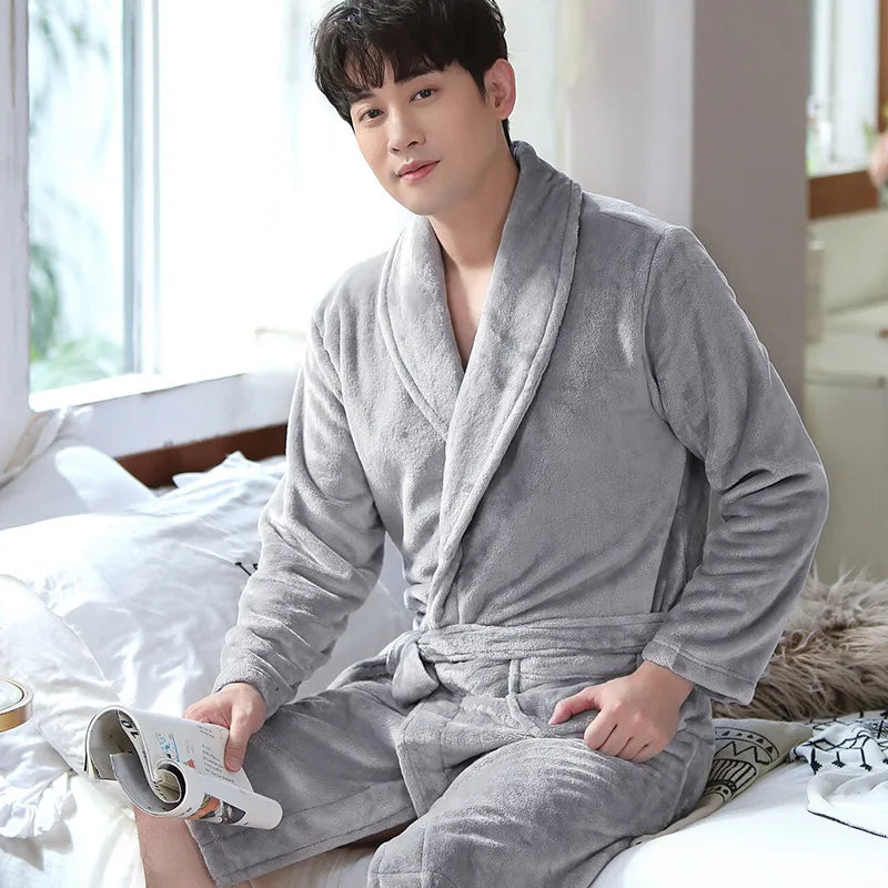 Sammy Jackson™ SnuggleUp Badjas | Fleecebadjas voor mannen