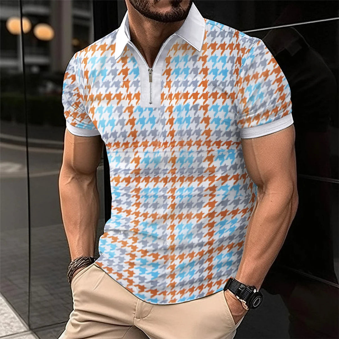Sammy Jackson™ Boris Polo w Dużym Rozmiarze | W Paski i Stylowy