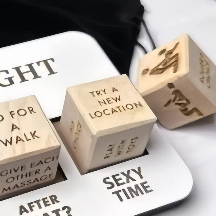 Luxe Houten Date Night Dobbelstenen Set - Creatieve en Spannende Date Ideeën - Verassingsspel
