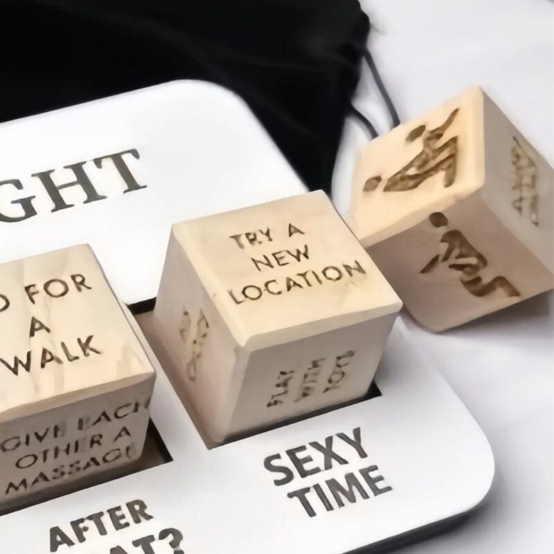 Luxe Houten Date Night Dobbelstenen Set - Creatieve en Spannende Date Ideeën - Verassingsspel
