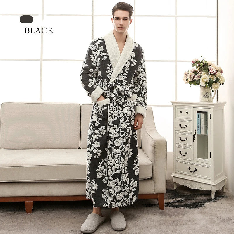 Sammy Jackson™ Szlafrok Jacquard | Ciepły i wygodny szlafrok z polaru