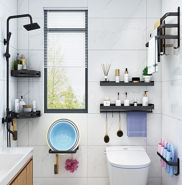 Towel Holder with Hooks - DrySpace