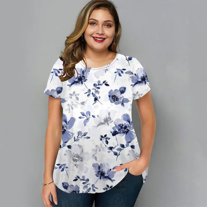 Sammy Jackson™ Loïs Plus-Size T-Shirt | Cheerful & Summery