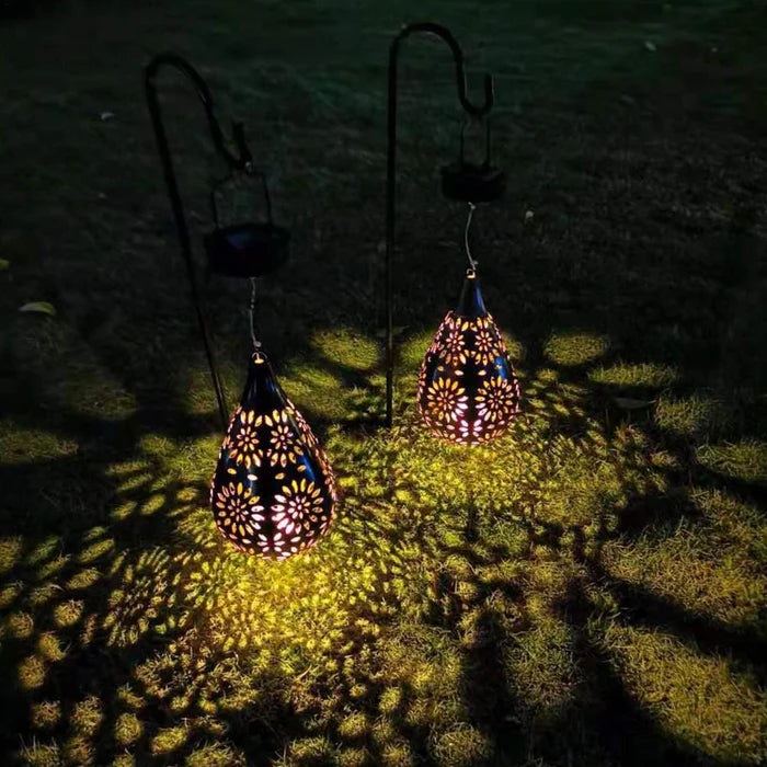Lampa ogrodowa odporna na warunki atmosferyczne i zasilana energią słoneczną - SolarLuxe