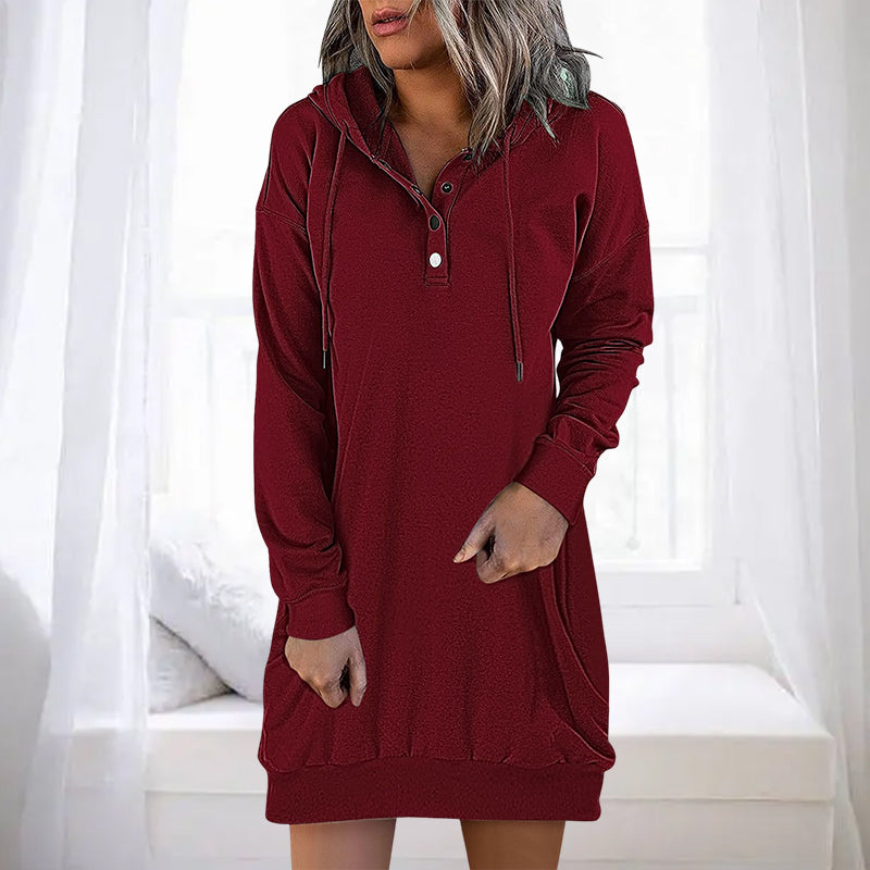 Minimalist Long Women's Hoodie – Valeria