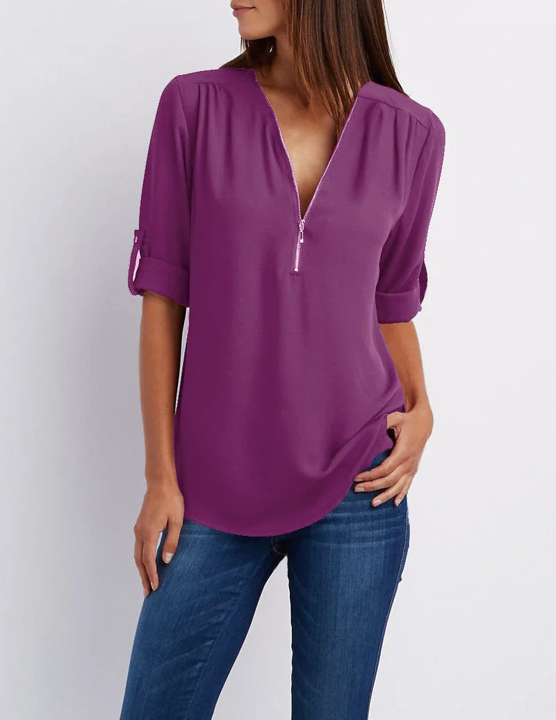 Sammy Jackson™ Lieve Plus-Size Blouse | Casual & Stijlvol