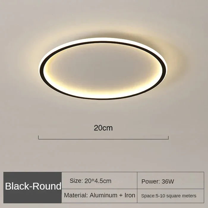 Scandinavian Round Ceiling Lamp - AuroraSphere