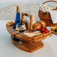 Draagbare Houten Picknickwijntafel - WineNest