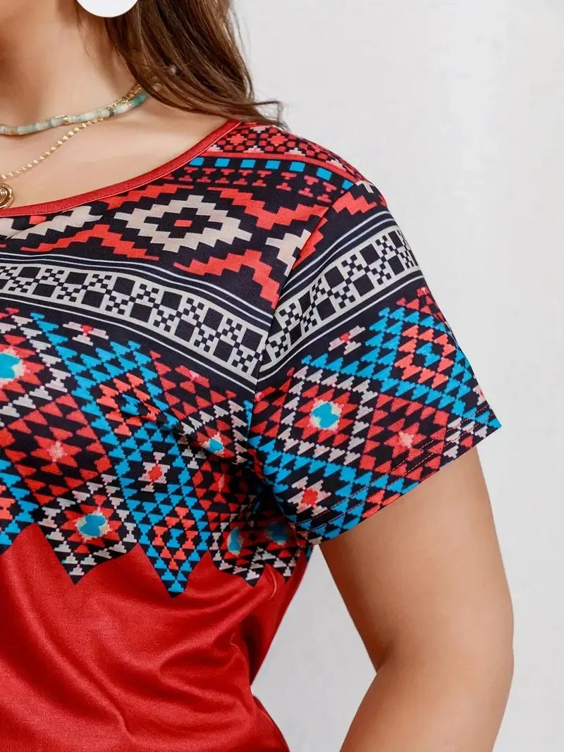 Sammy Jackson™ Luna Plus-Size T-Shirt | Casual & Cheerful