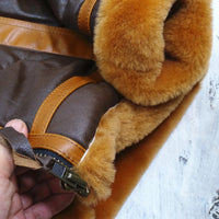 Sammy Jackson™ Milan Leather Aviator Jacket | Tough and warm leather jacket