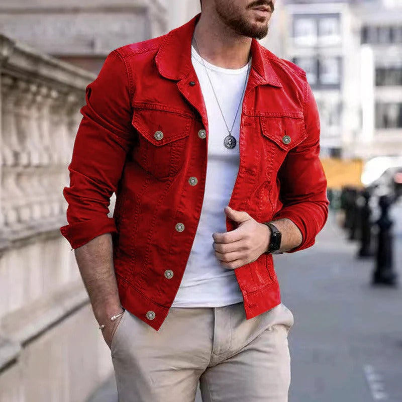 Heren Denimjack met Slim-fit Pasvorm – Milan