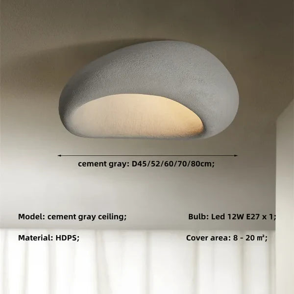 Natural Wabi Sabi Ceiling Lamp - SereneAura