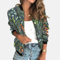 Women's Retro Bomber Jacket with Print - Zoë
