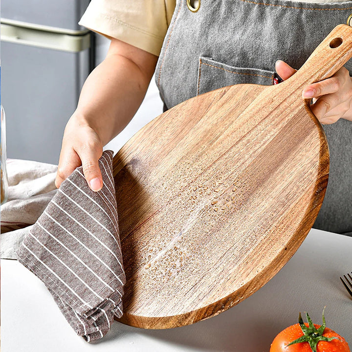 Round Acacia Wood Cutting and Serving Board - Sienna