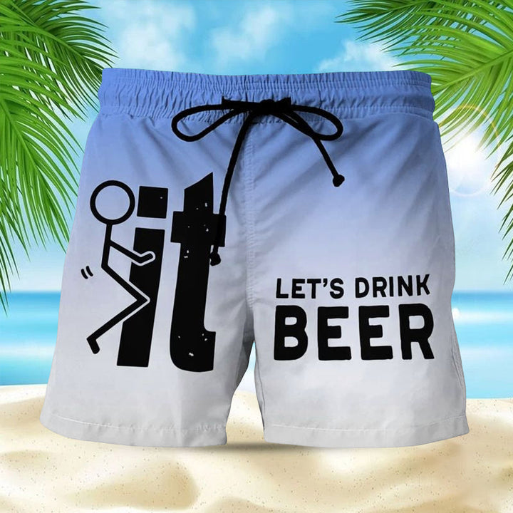 Hawaii Men's Swim Shorts with Elastic Waist – Fabio