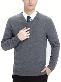 Modny sweter dziany z okrągłym dekoltem - Dante