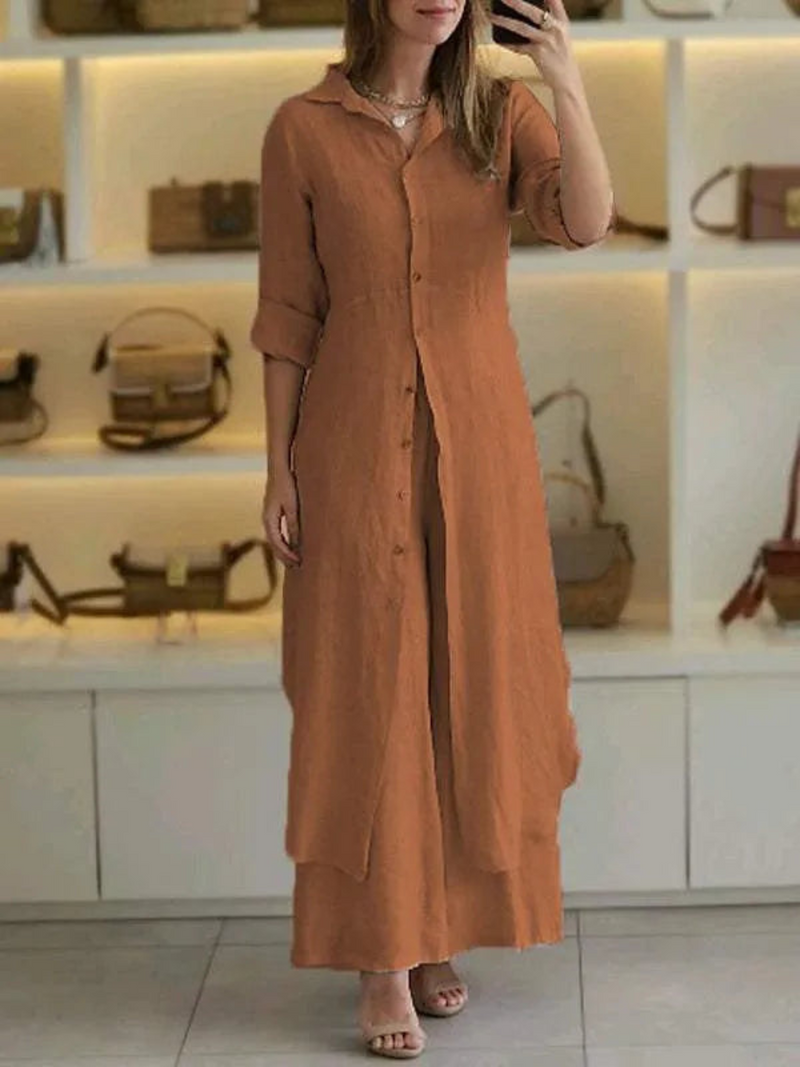 Two-piece women's summer set made of linen – Amaya