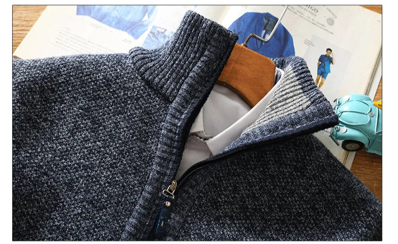 Sweter Sammy Jackson™ Bart | Wełniany sweter z półzamkiem