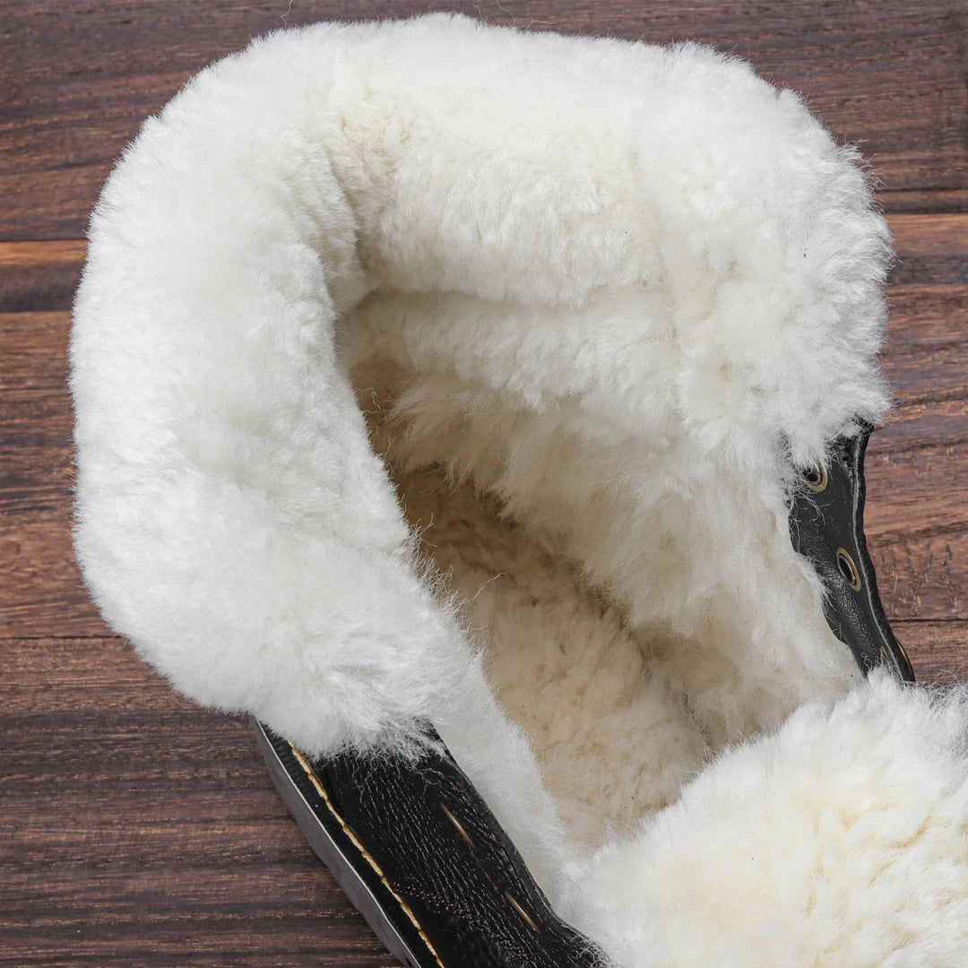 Sammy Jackson™ Leren Winterlaarzen | Met heerlijk warme wollen voering