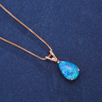 Minimalist Drop Opal Pendant Necklace - Selina