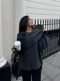 Stylish Women's Winter Poncho - Ella
