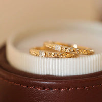 Gold-Plated Sterling Silver Ring with Zirconia - Aurora