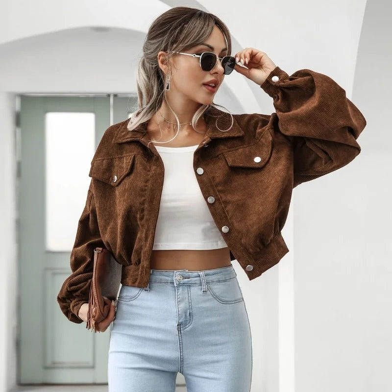 Short Denim Jacket with Style – Amira