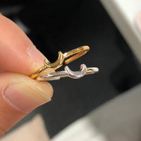 Minimalist Crescent Moon Ring - Nova