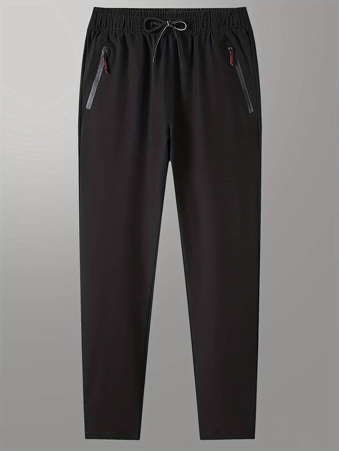 Solid Jogging Pants with Zipper Details - Milan