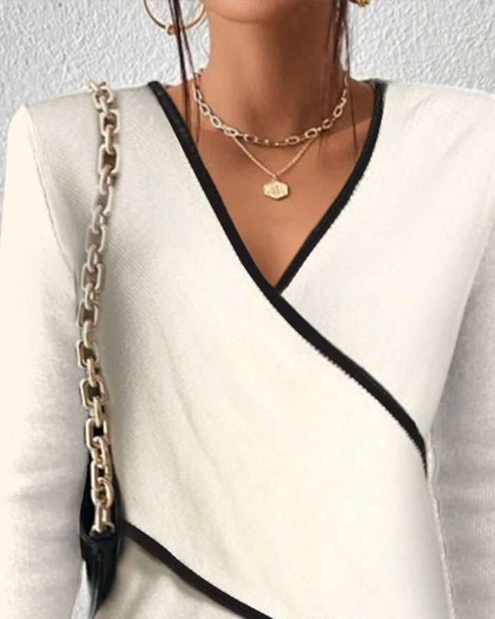 Women's Wrap Sweater with V-Neck – Lorena