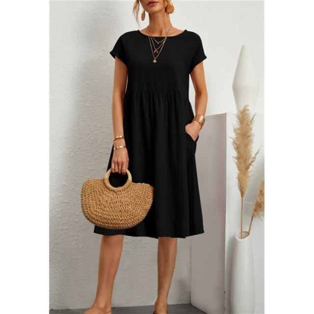 A-Lijn Jersey Midi Jurk - Elise