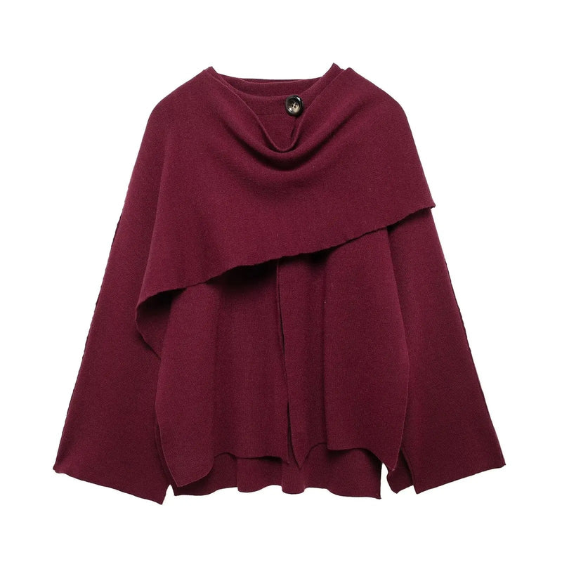 Stylish Women's Winter Poncho - Ella
